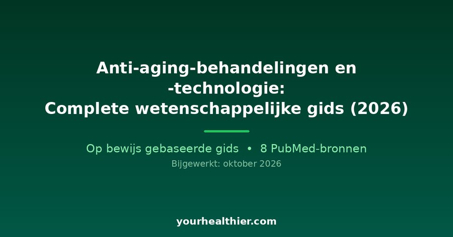 Anti-aging-behandelingen en -technologie: Complete wetenschappelijke gids (2026)