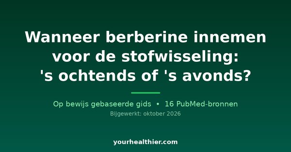Wanneer berberine innemen voor de stofwisseling: ‘s ochtends of ‘s avonds?