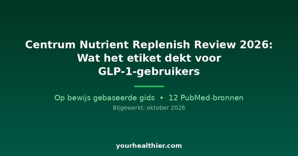 Centrum Nutrient Replenish Review 2026: Wat het etiket dekt voor GLP-1-gebruikers