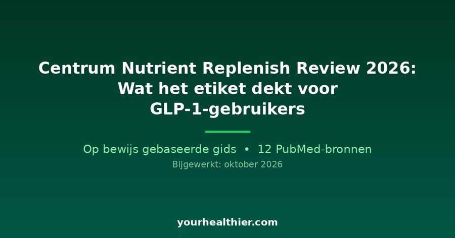 Centrum Nutrient Replenish Review 2026: Wat het etiket dekt voor GLP-1-gebruikers