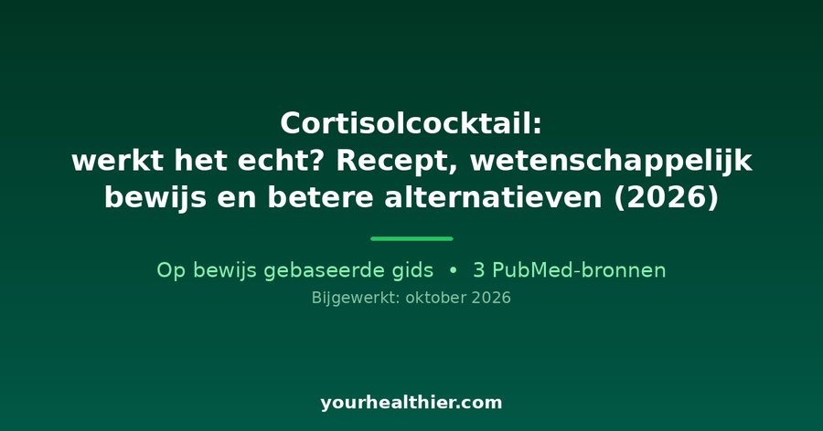 Cortisolcocktail: werkt het echt? Recept, wetenschappelijk bewijs en betere alternatieven (2026)