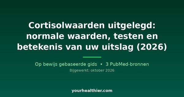 Cortisolwaarden uitgelegd: normale waarden, testen en betekenis van uw uitslag (2026)
