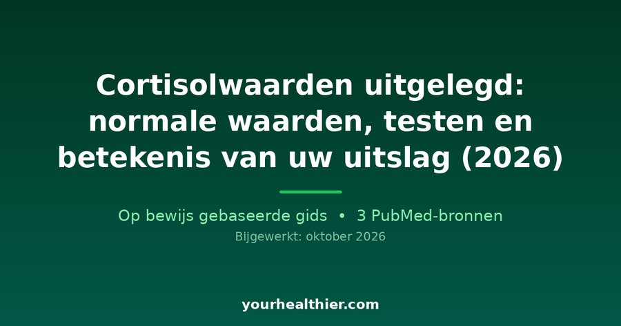 Cortisolwaarden uitgelegd: normale waarden, testen en betekenis van uw uitslag (2026)