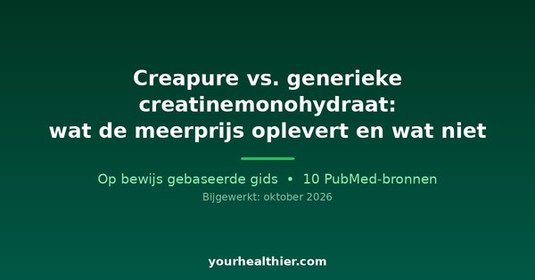 Creapure vs. generieke creatinemonohydraat: wat de meerprijs oplevert en wat niet