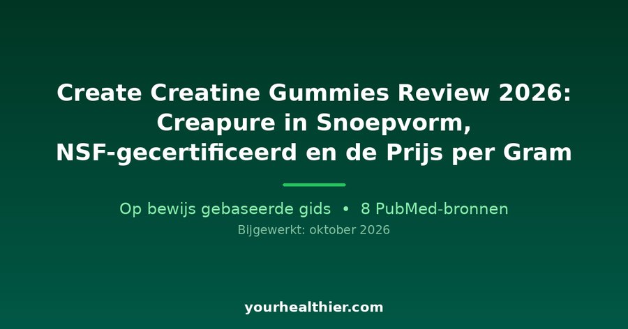 Create Creatine Gummies Review 2026: Creapure in Snoepvorm, NSF-gecertificeerd en de Prijs per Gram