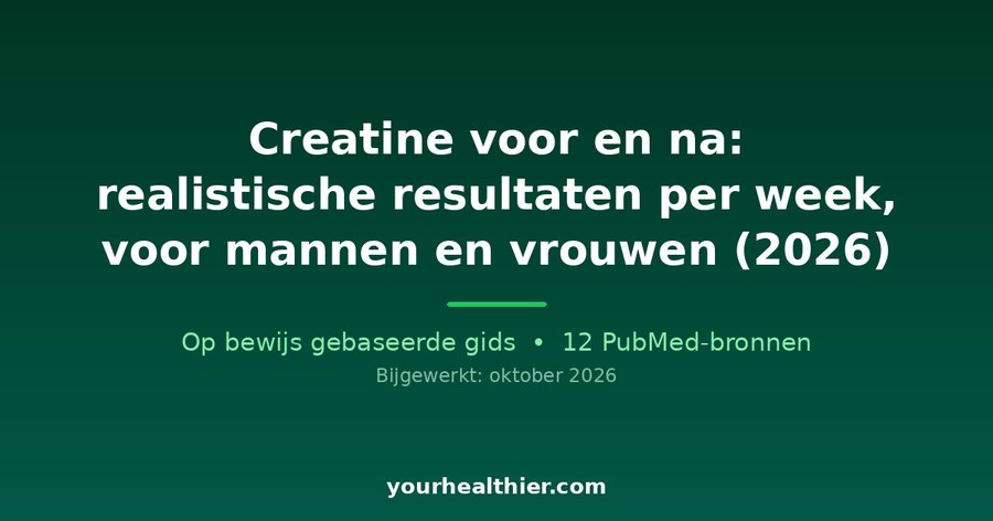 Creatine voor en na: realistische resultaten per week, voor mannen en vrouwen (2026)