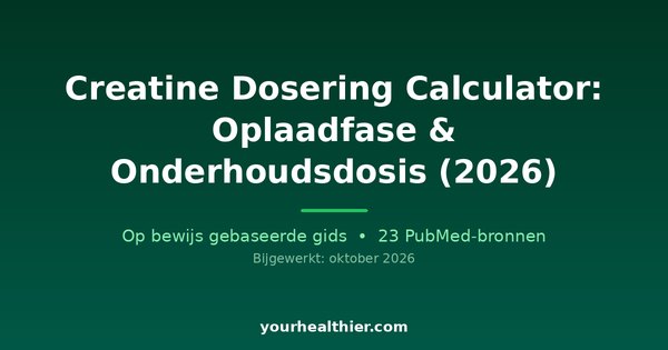 Creatine Dosering Calculator: Oplaadfase & Onderhoudsdosis (2026)