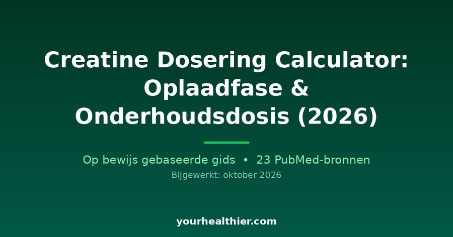 Creatine Dosering Calculator: Oplaadfase & Onderhoudsdosis (2026)
