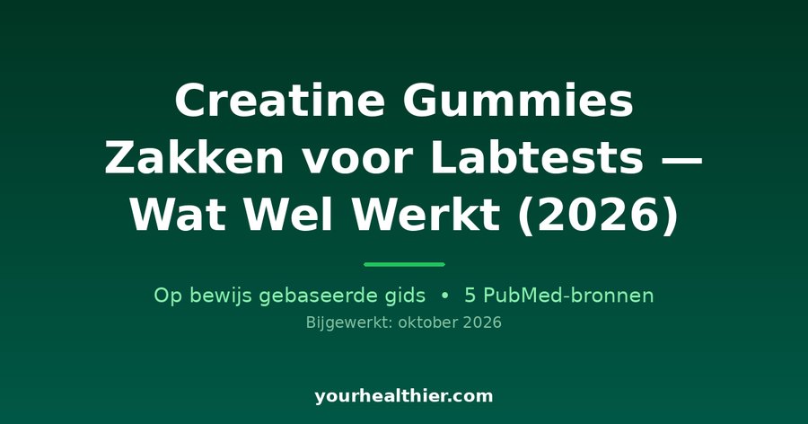 Creatine Gummies Zakken voor Labtests — Wat Wel Werkt (2026)