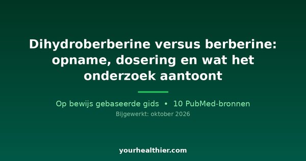 Dihydroberberine versus berberine: opname, dosering en wat het onderzoek aantoont
