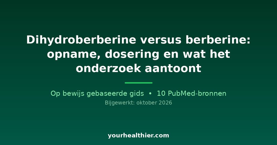 Dihydroberberine versus berberine: opname, dosering en wat het onderzoek aantoont