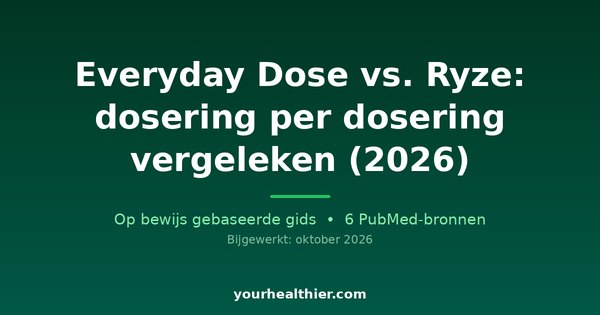 Everyday Dose vs. Ryze: dosering per dosering vergeleken (2026)