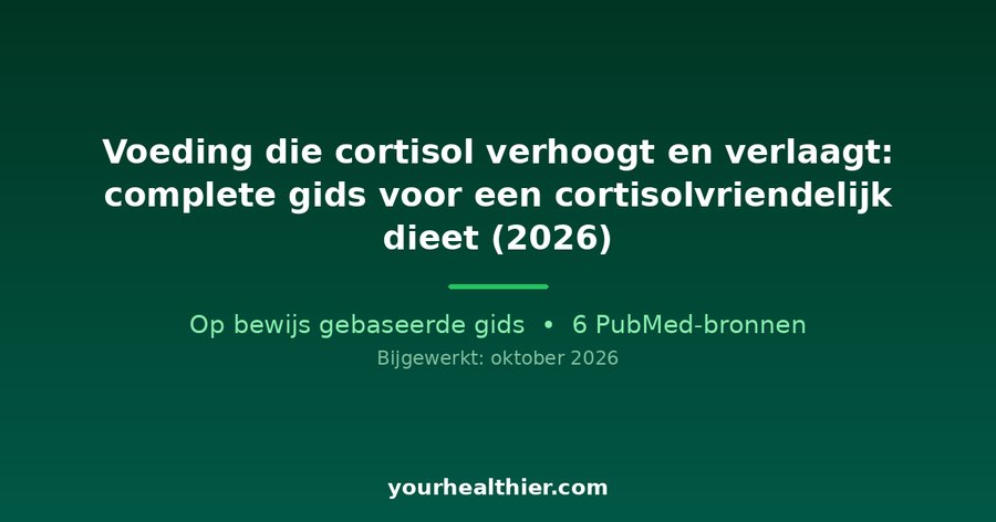 Voeding die cortisol verhoogt en verlaagt: complete gids voor een cortisolvriendelijk dieet (2026)