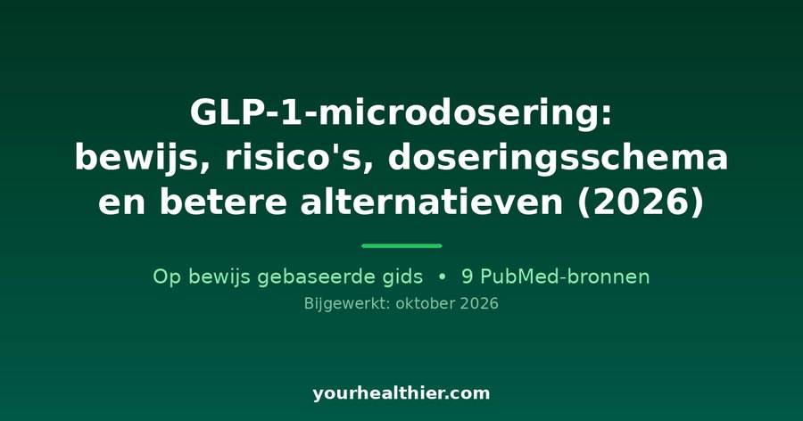 GLP-1-microdosering: bewijs, risico’s, doseringsschema en betere alternatieven (2026)