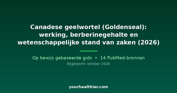 Canadese geelwortel (Goldenseal): werking, berberinegehalte en wetenschappelijke stand van zaken (2026)
