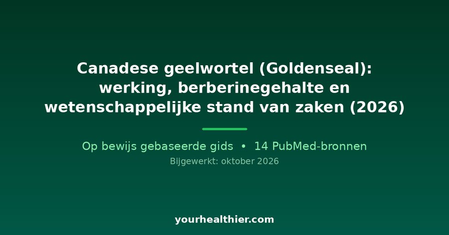 Canadese geelwortel (Goldenseal): werking, berberinegehalte en wetenschappelijke stand van zaken (2026)