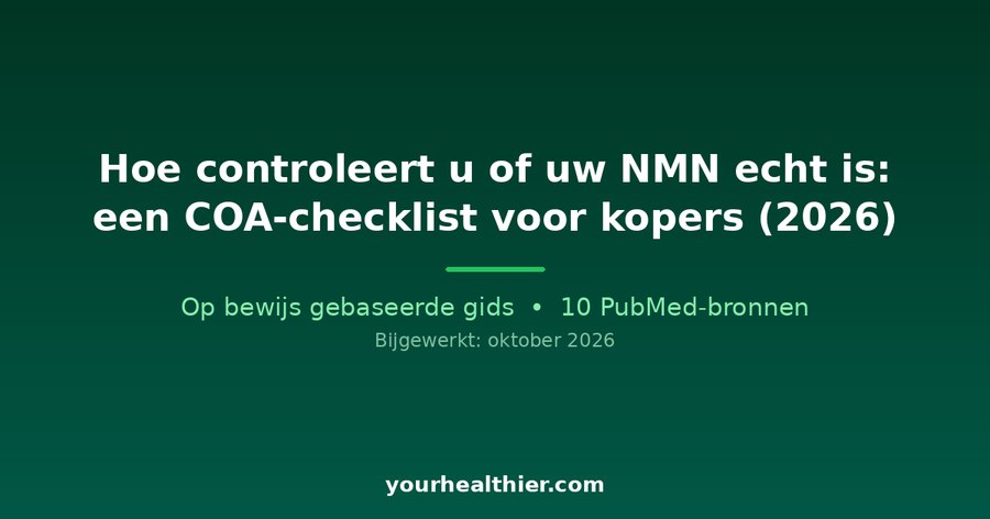 Hoe controleert u of uw NMN echt is: een COA-checklist voor kopers (2026)