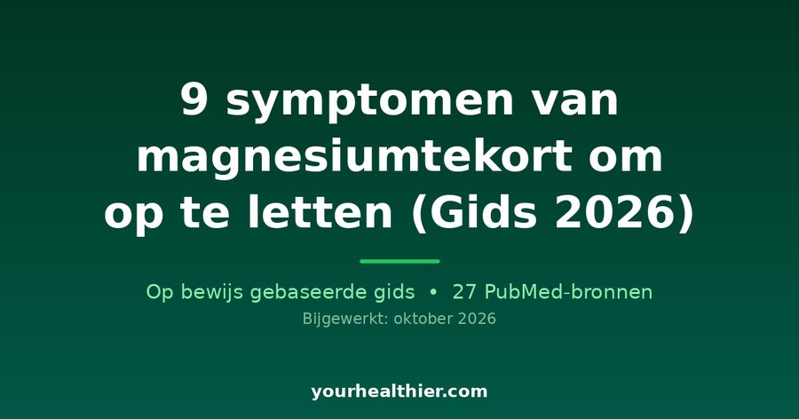 9 symptomen van magnesiumtekort om op te letten (Gids 2026)