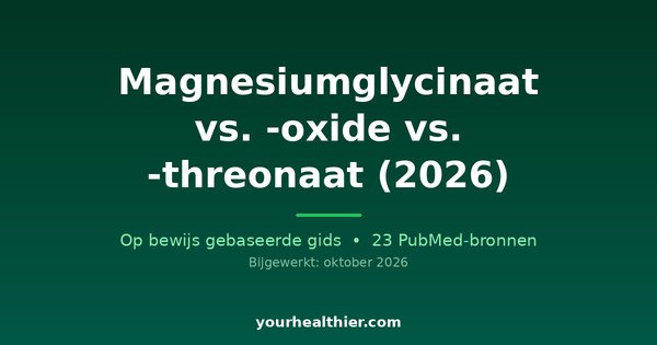 Magnesiumglycinaat vs. -oxide vs. -threonaat (2026)