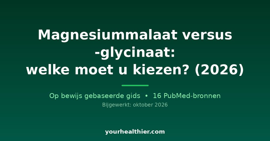 Magnesiummalaat versus -glycinaat: welke moet u kiezen? (2026)