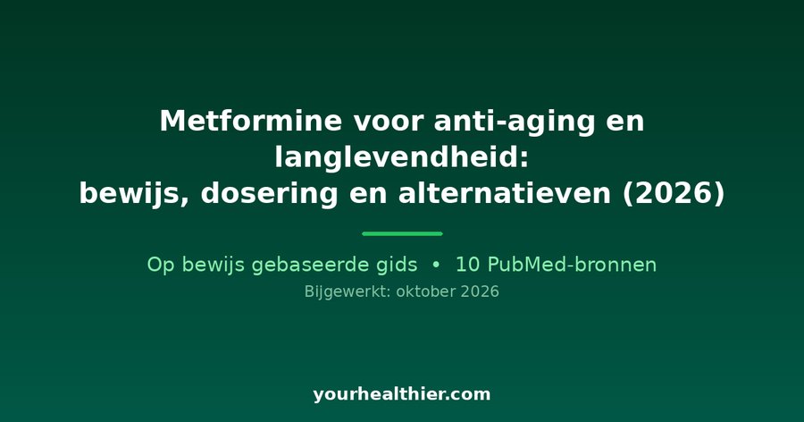 Metformine voor anti-aging en langlevendheid: bewijs, dosering en alternatieven (2026)