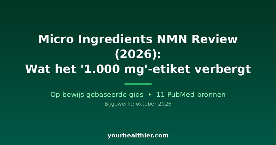 Micro Ingredients NMN Review (2026): Wat het ‘1.000 mg’-etiket verbergt