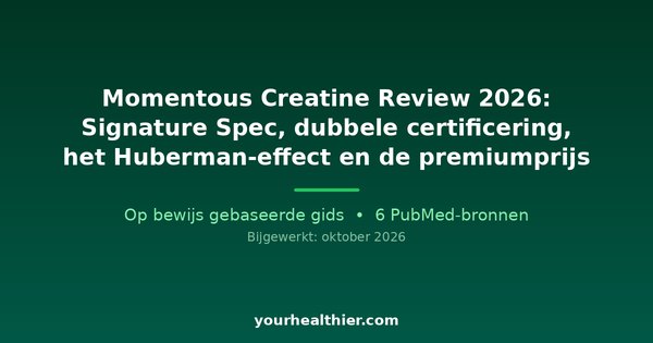 Momentous Creatine Review 2026: Signature Spec, dubbele certificering, het Huberman-effect en de premiumprijs
