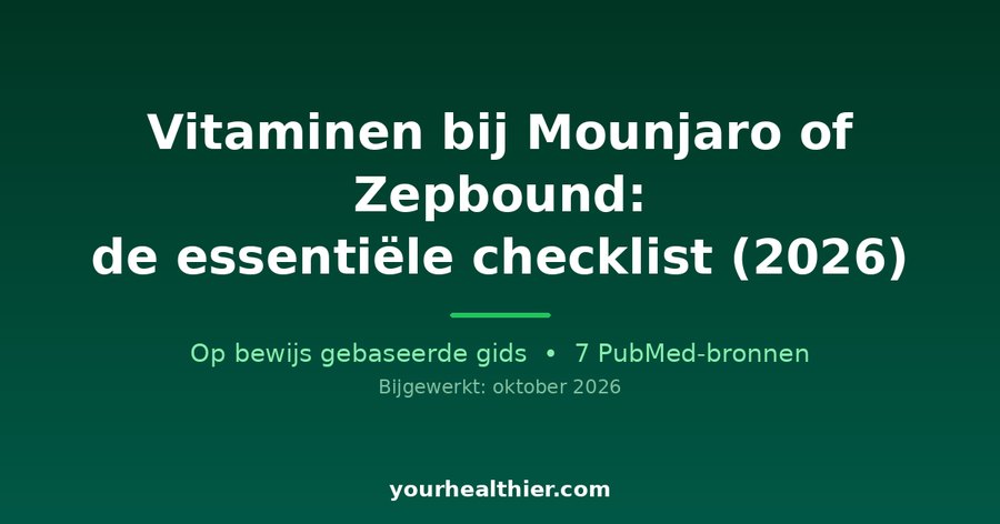 Vitaminen bij Mounjaro of Zepbound: de essentiële checklist (2026)