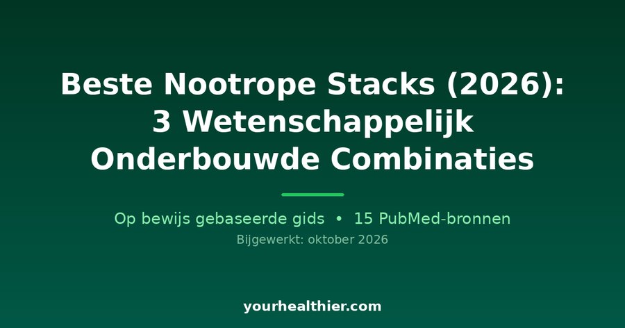 Beste Nootrope Stacks (2026): 3 Wetenschappelijk Onderbouwde Combinaties