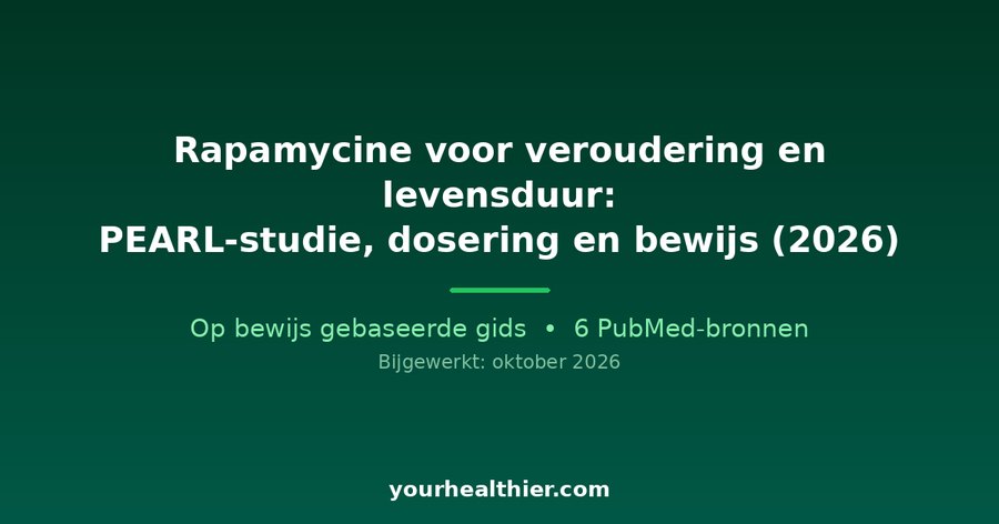 Rapamycine voor veroudering en levensduur: PEARL-studie, dosering en bewijs (2026)