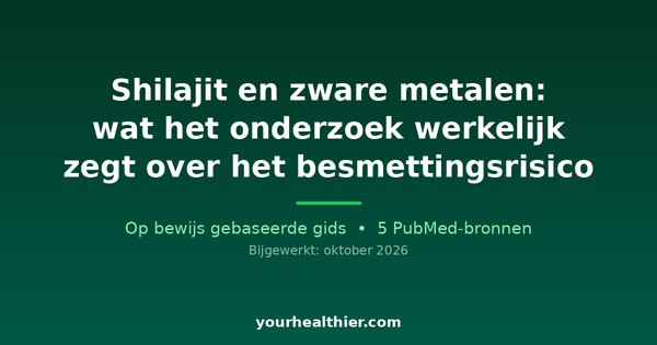 Shilajit en zware metalen: wat het onderzoek werkelijk zegt over het besmettingsrisico