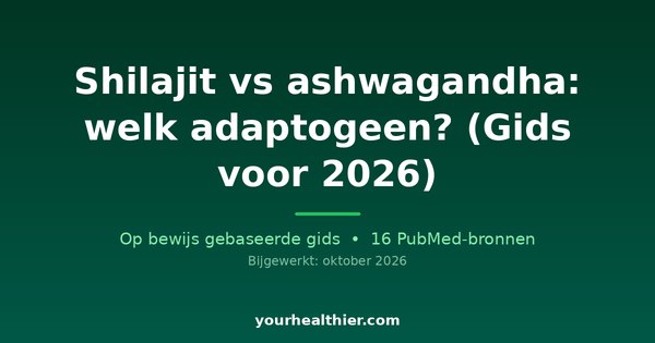 Shilajit vs ashwagandha: welk adaptogeen? (Gids voor 2026)