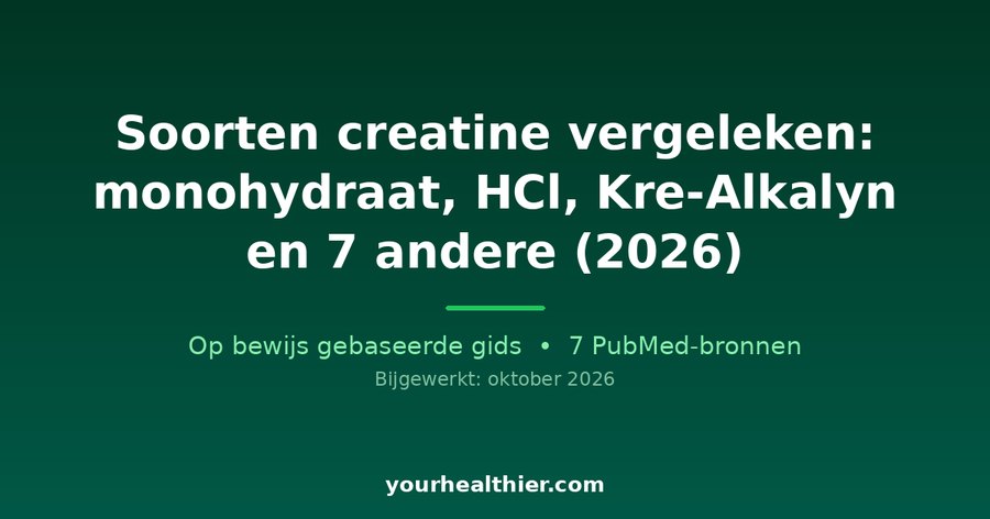 Soorten creatine vergeleken: monohydraat, HCl, Kre-Alkalyn en 7 andere (2026)