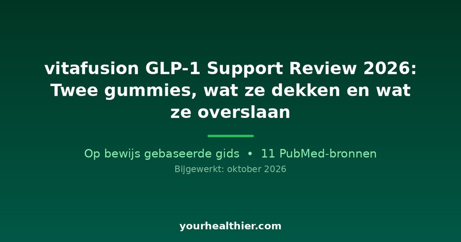 vitafusion GLP-1 Support Review 2026: Twee gummies, wat ze dekken en wat ze overslaan