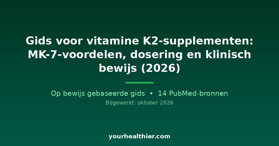 Gids voor vitamine K2-supplementen: MK-7-voordelen, dosering en klinisch bewijs (2026)